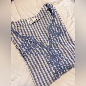 Vineyard Vines Linen Embroidered Tunic